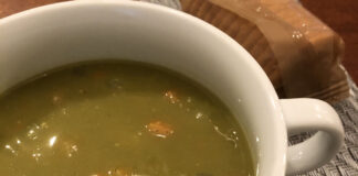 Home made split pea soup