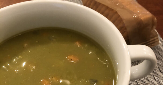 Home made split pea soup
