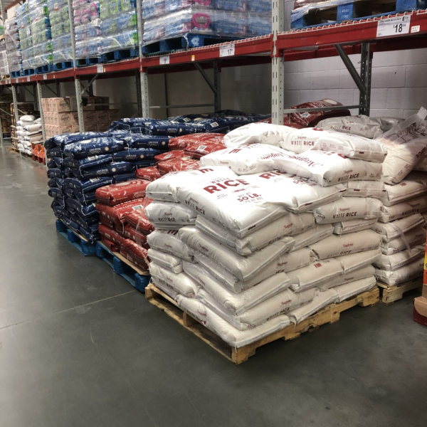 a pallet of rice
