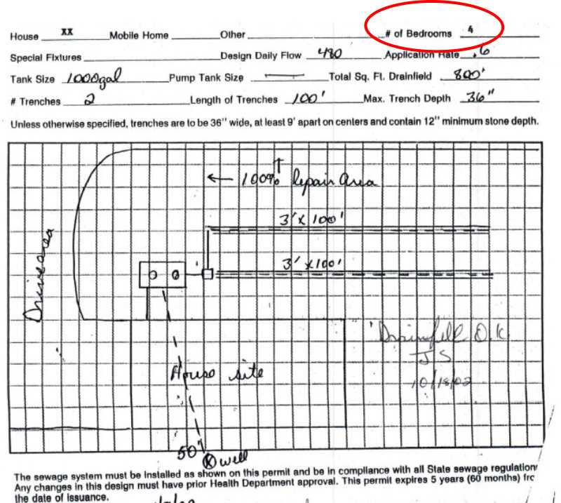 example of a septic permit