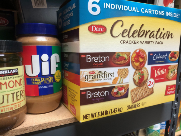 Crackers and peanut butter from Costco
