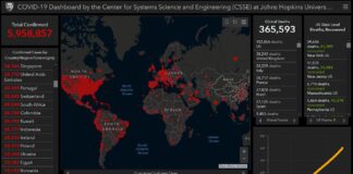 Johns Hopkins COVID-19 Map from 5/30/20