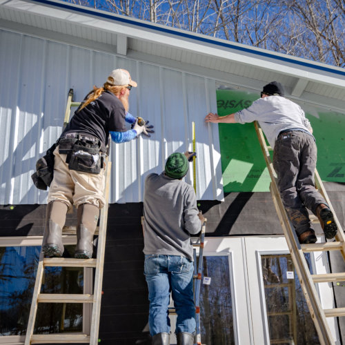 Men on ladders