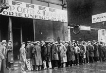 A soup kitchen during the great depression