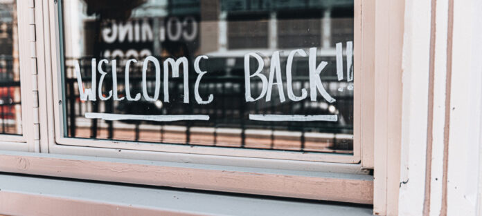 Welcome back sign in store windwo. Photo by LOGAN WEAVER on Unsplash