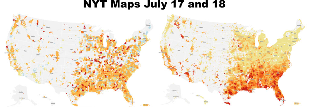 New and old COVDI-19 maps from the New York Times