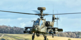 An Apache Longbow helicopter