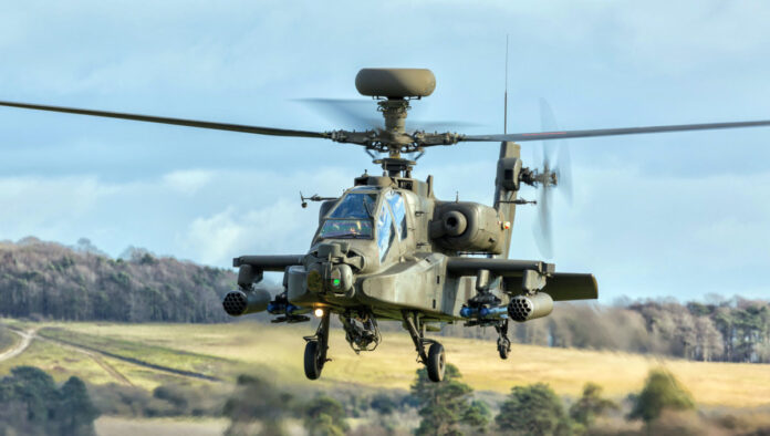 An Apache Longbow helicopter