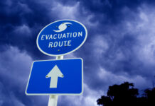 Hurricane evacuation route signage