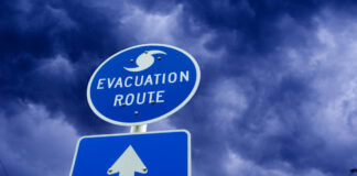 Hurricane evacuation route signage