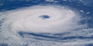 A hurricane seen from space