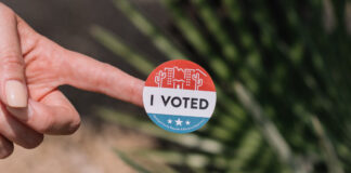 I voted sticker. Photo by Phillip Goldsberry on Unsplash