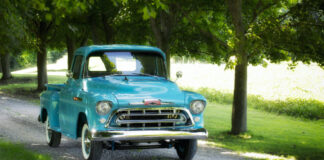 An old Chevy pickup truck