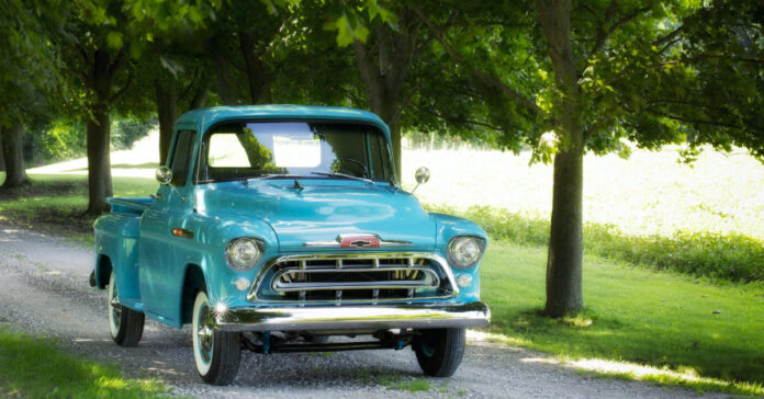 An old Chevy pickup truck
