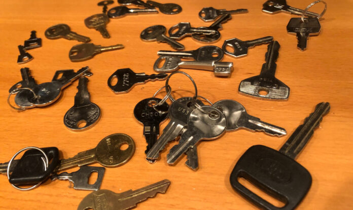 These are the keys I tossed before we moved.