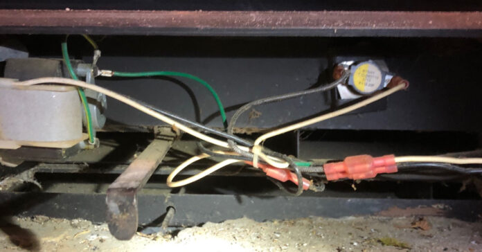 The wiring for our Buck Stove insert blower.