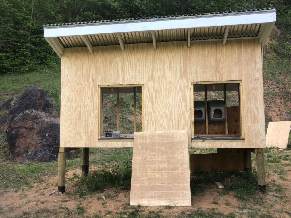 Chicken coop with more walls complete
