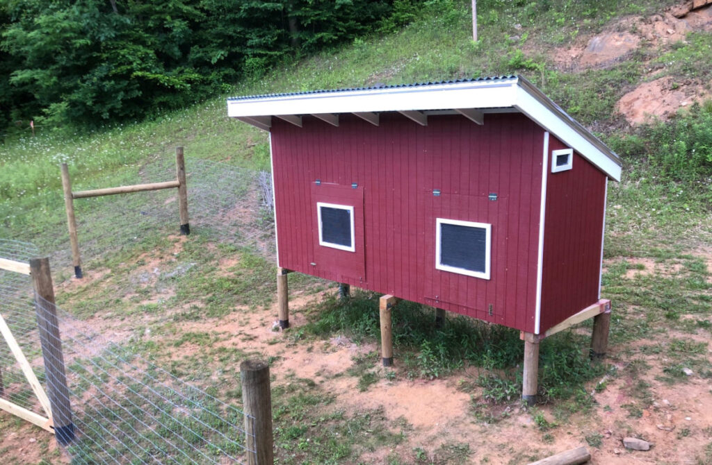 Our finished chicken coop