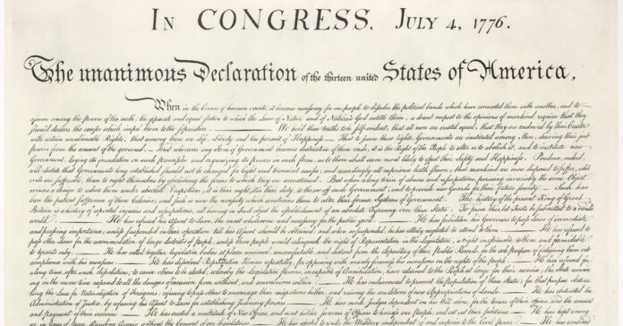 The first portion the the Declaration of Independence