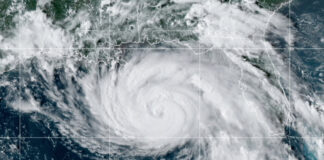 Hurricane Ida as seen on Saturday, August 20, 2021.