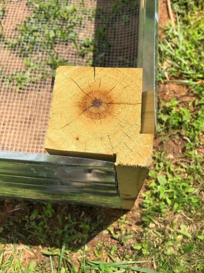 post in a raised bed