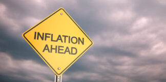 Sign saying inflation ahead. Image from BigStock.