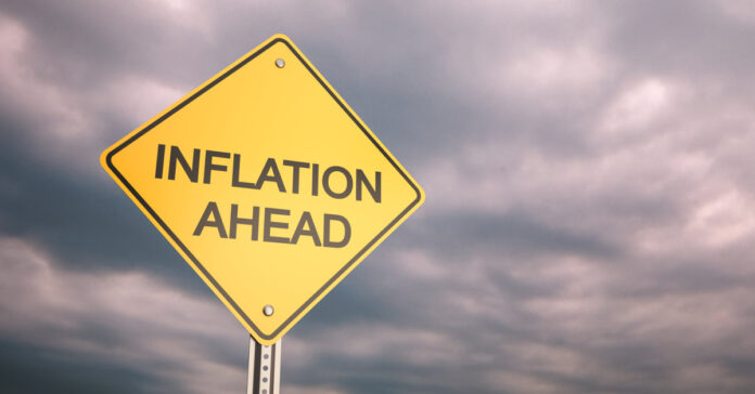 Sign saying inflation ahead. Image from BigStock.