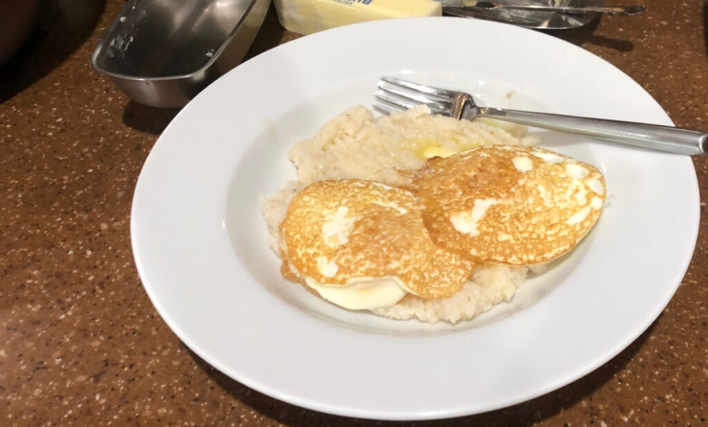 Grits and eggs