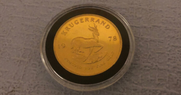A one-ounce gold Krugerrand