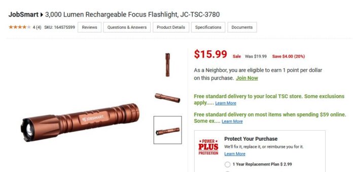 Highly rated flashlight