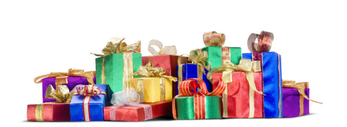 Colorfully wrapped gifts