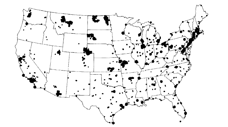 Principal targets i the USA as of the 1980s