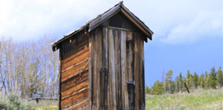 An outhouse