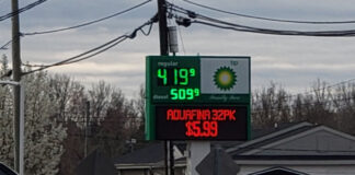 A picture of gasoline selling for $4.19