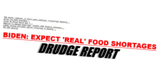 Drudge Report front banner on 3-24-22