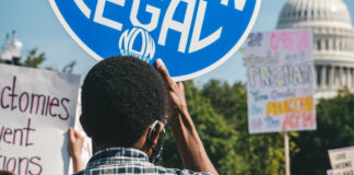 A pro-choice protest in Washington.