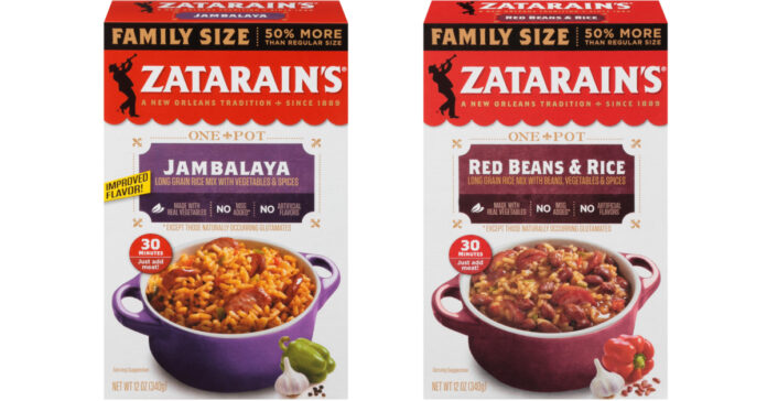 Two boxes of Zatarains rice