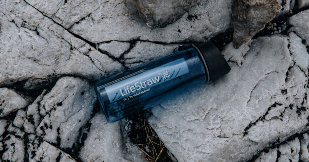 A LifeStraw water filter