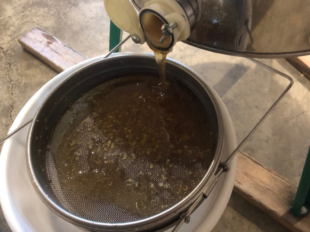 Filtering honey