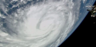 Hurricane Ian as seen from Space before it hits Florida.