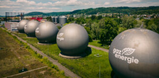 Gas storage tanks in Switzerland
