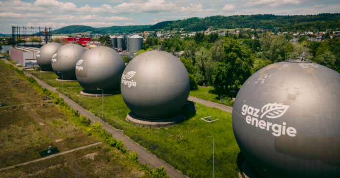 Gas storage tanks in Switzerland