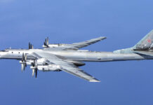 A Russian TU-95 nuclear-capable bomber