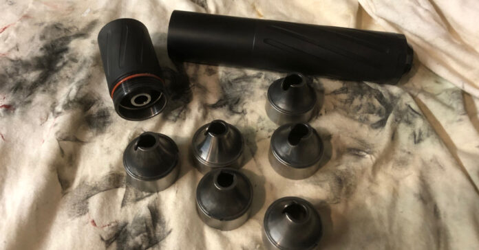Dirty baffles from a partially disassembled Banish 30 suppressor