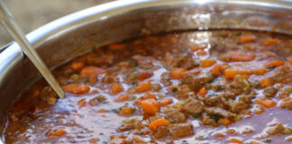 A big pot of stew.