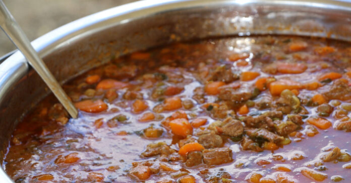 A big pot of stew.