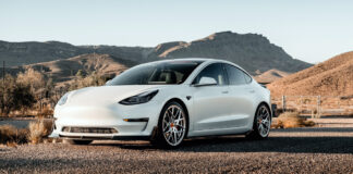 A Tesla Model 3