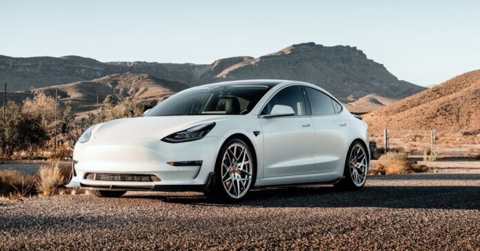 A Tesla Model 3