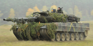 A German Leopard 2 tank