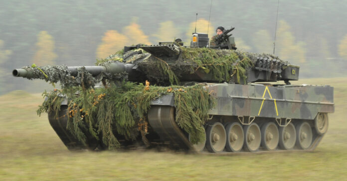 A German Leopard 2 tank